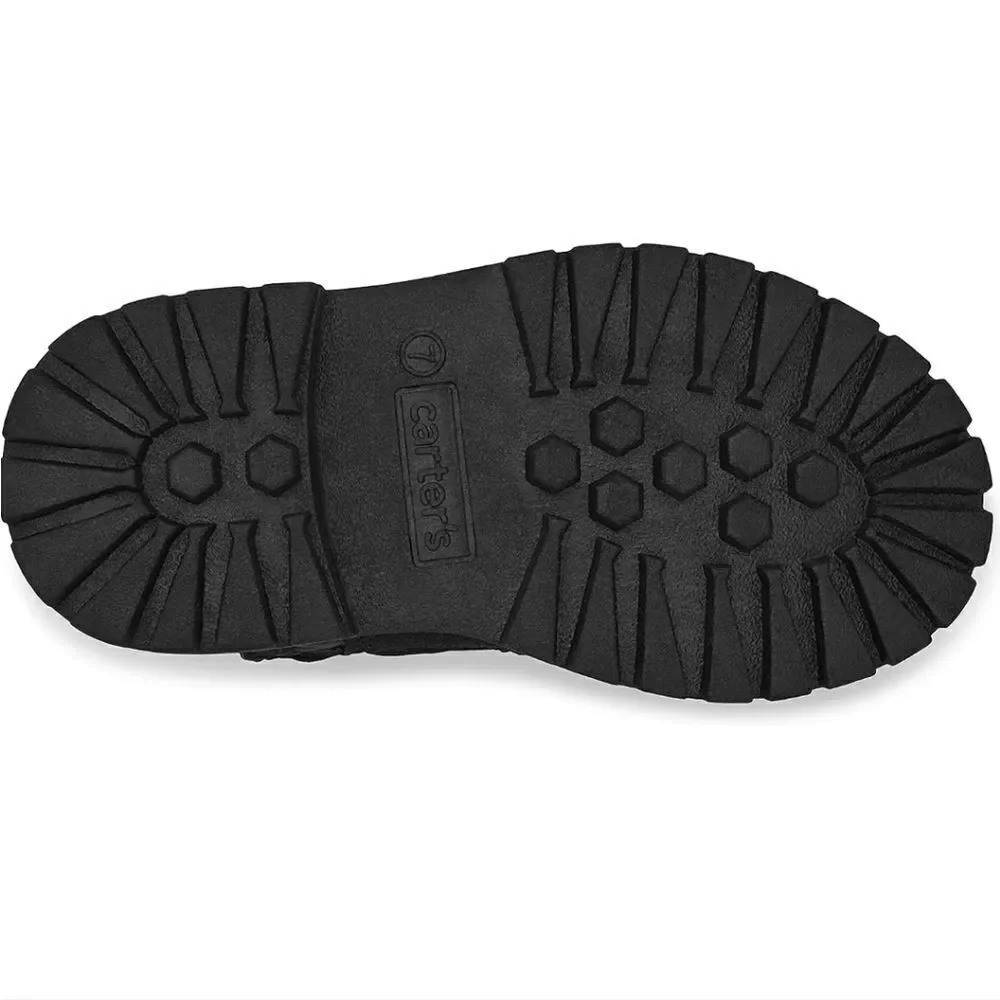 Carter's Unisex-Child Black Ribbed Tayla Black Fashion Boot size 11